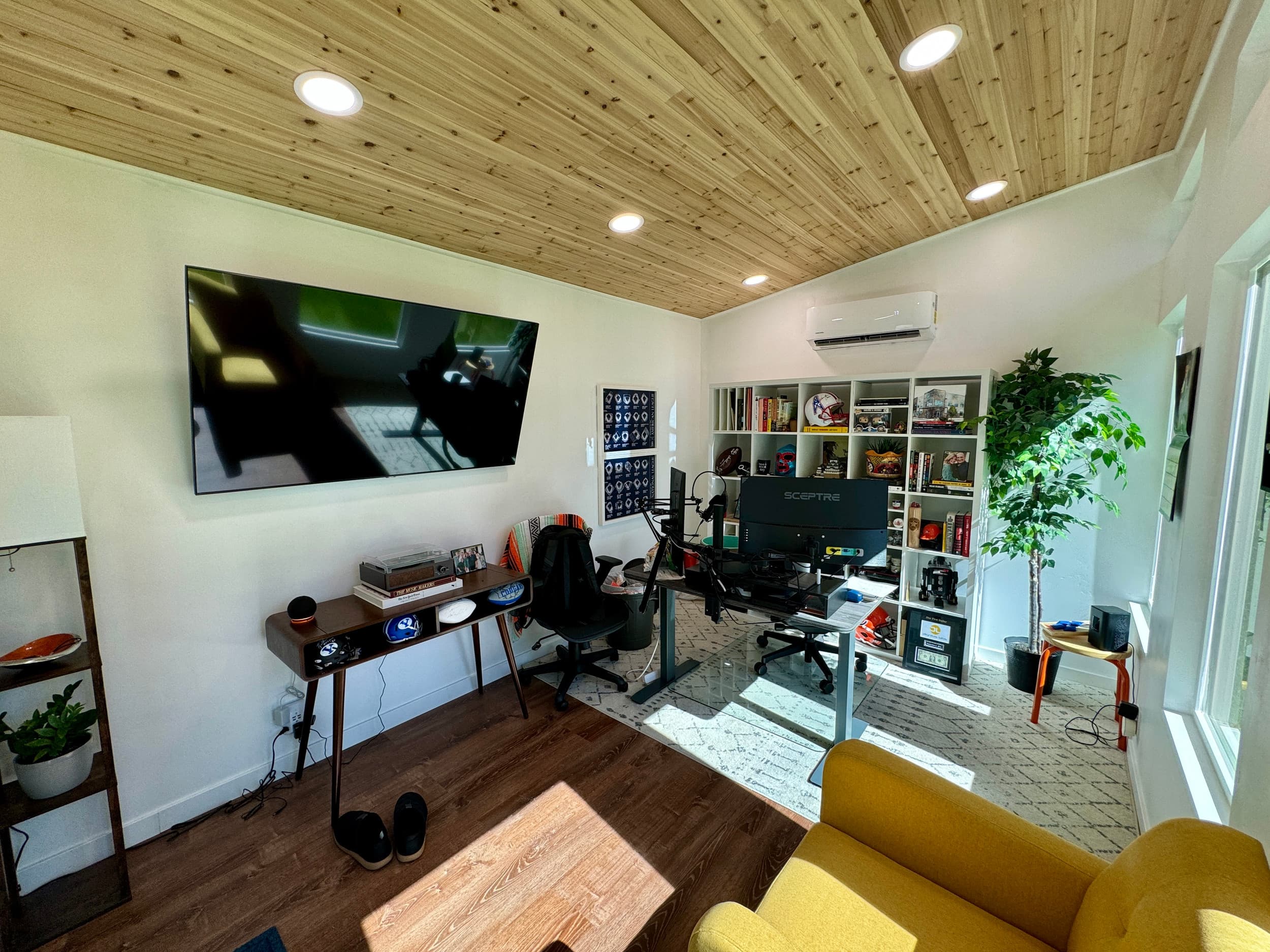 Completed regional backyard office project with a modern glazed facade