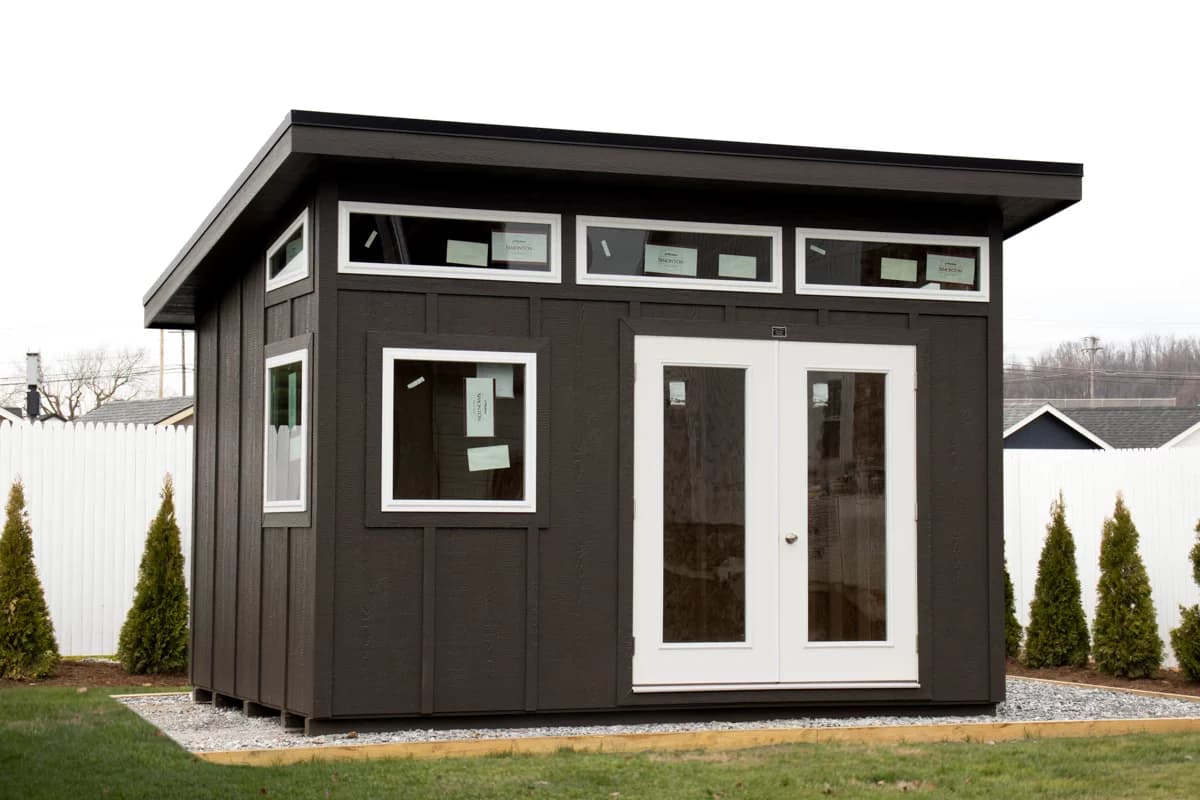 Finished Sheds Unlimited building representing a shed-to-office conversion